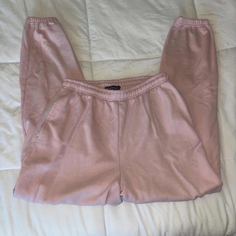 PrettyLittleThing Pale Pink Fleece Joggers